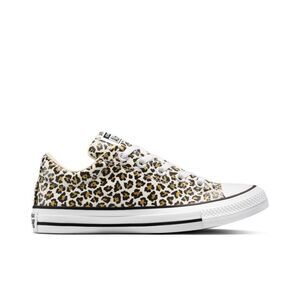 Open Box - Converse -  Adult Street Low Top Cheetah Sneakers - C Cream
